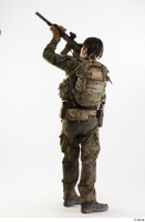  Photos Frankie Perry Army KSK Recon Germany Poses aiming the gun standing whole body 0006.jpg